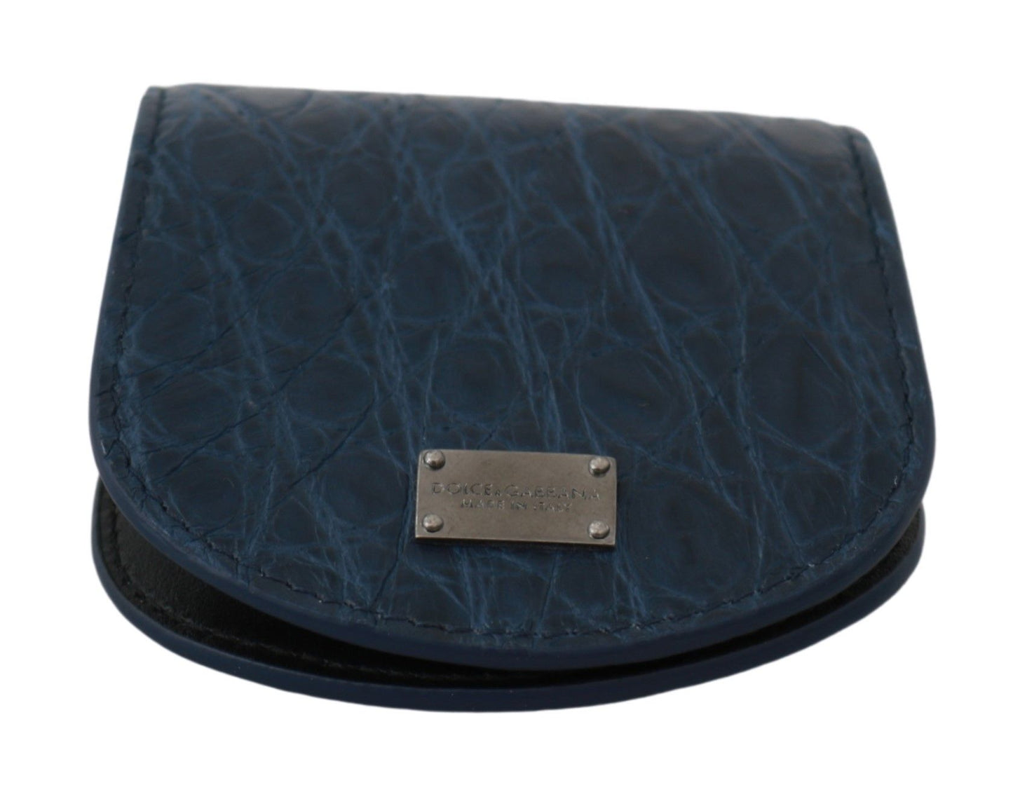 Dolce & Gabbana Blue Holder Pocket Wallet Blue Exotic Skin Cm Case