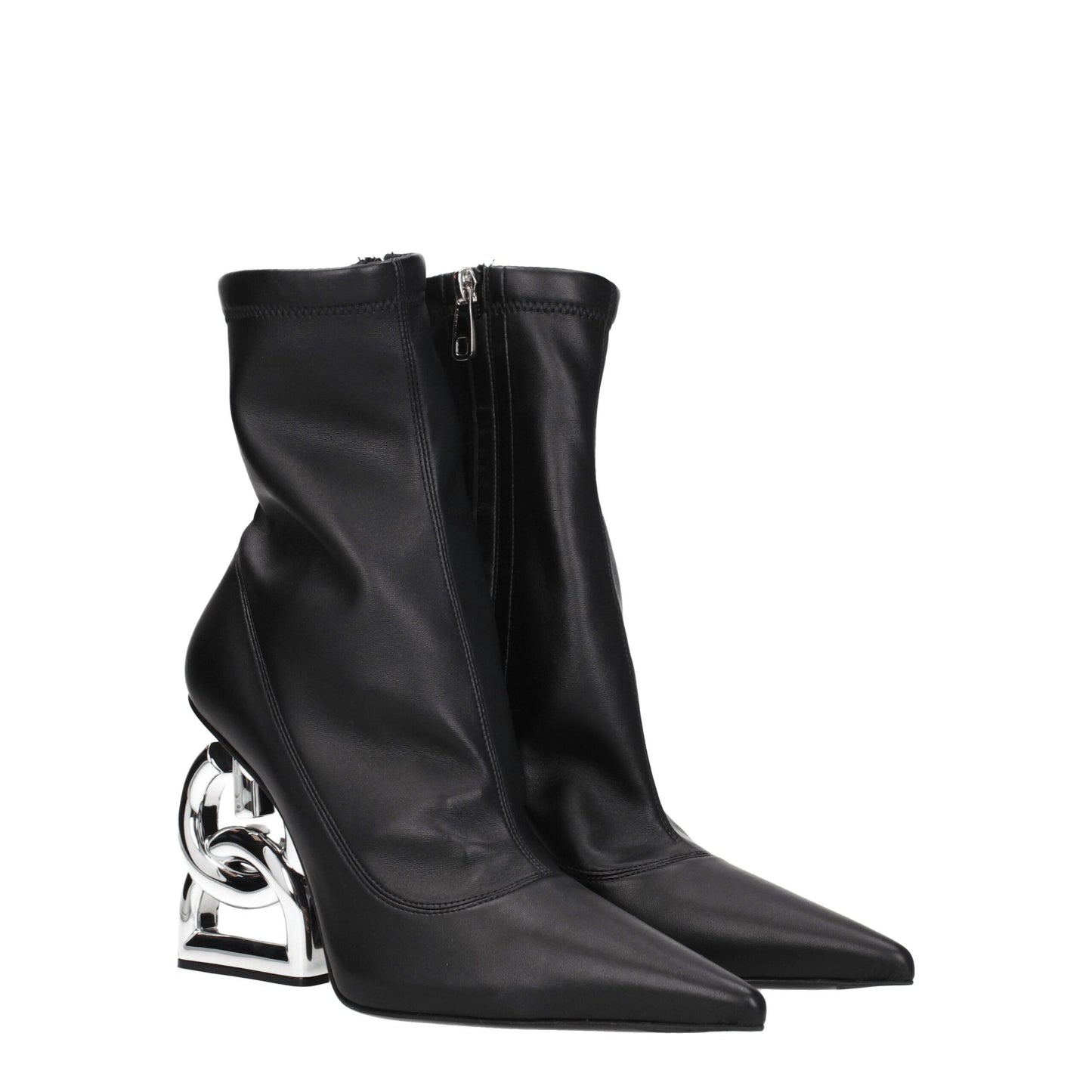 Dolce & Gabbana Black Leather Ankle Boots