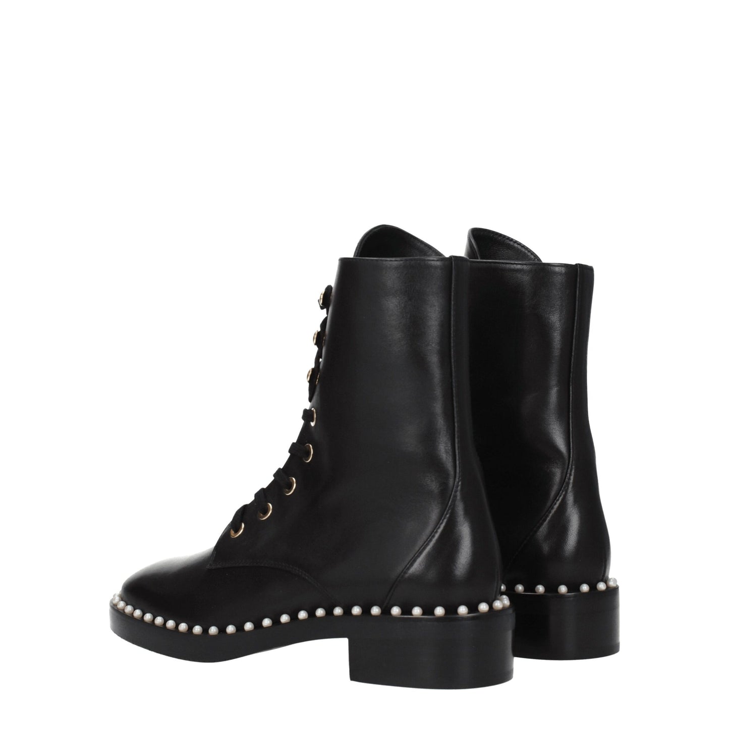 Stuart Weitzman Black Leather Ankle Boots