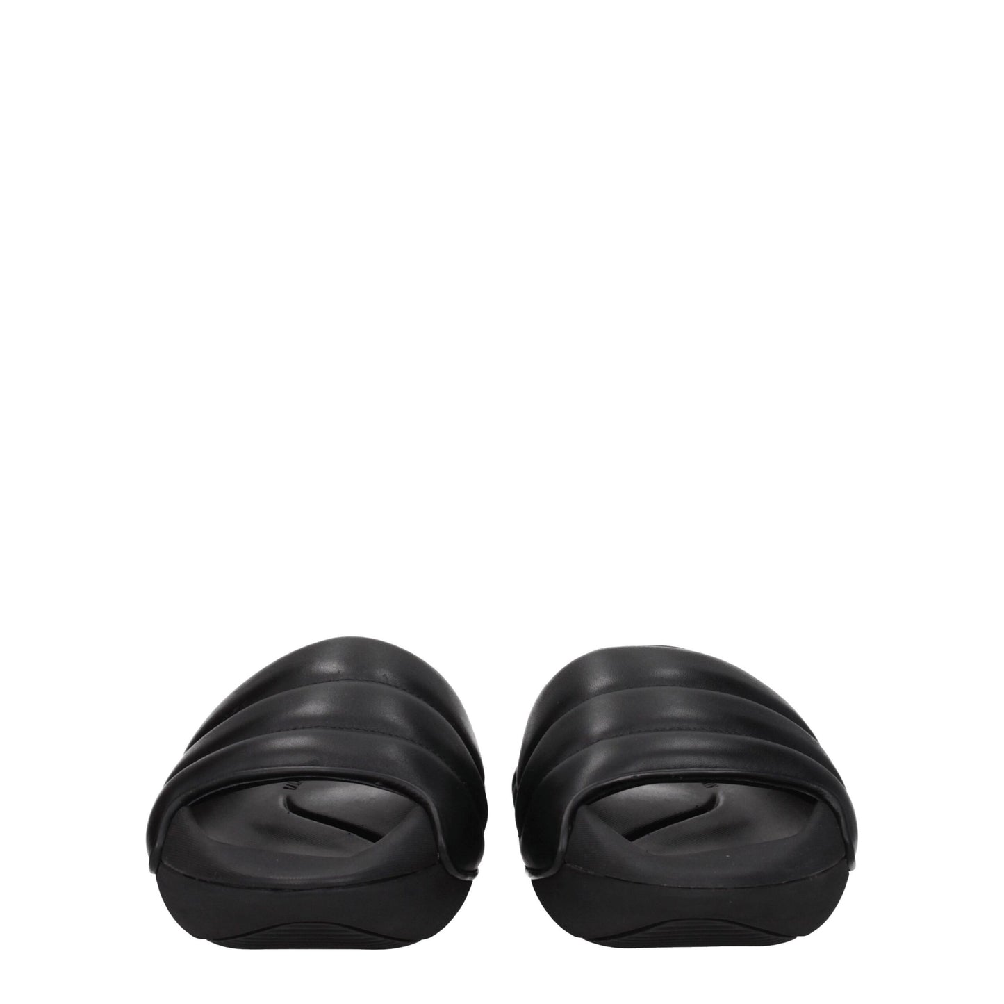 Balmain Black Leather Slippers