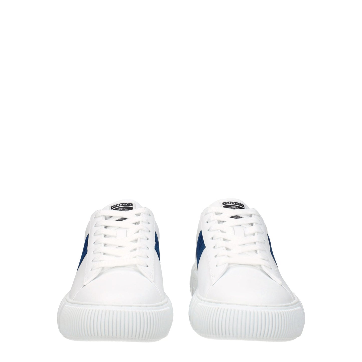 Versace White Leather Low Top Sneakers