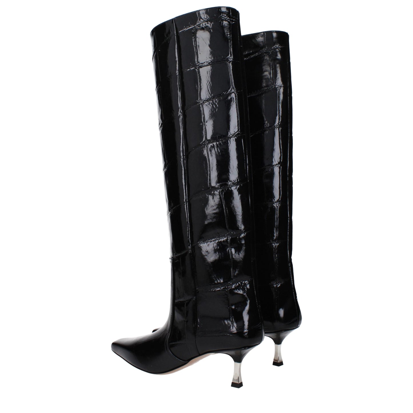 Paris Texas Black Leather Boots