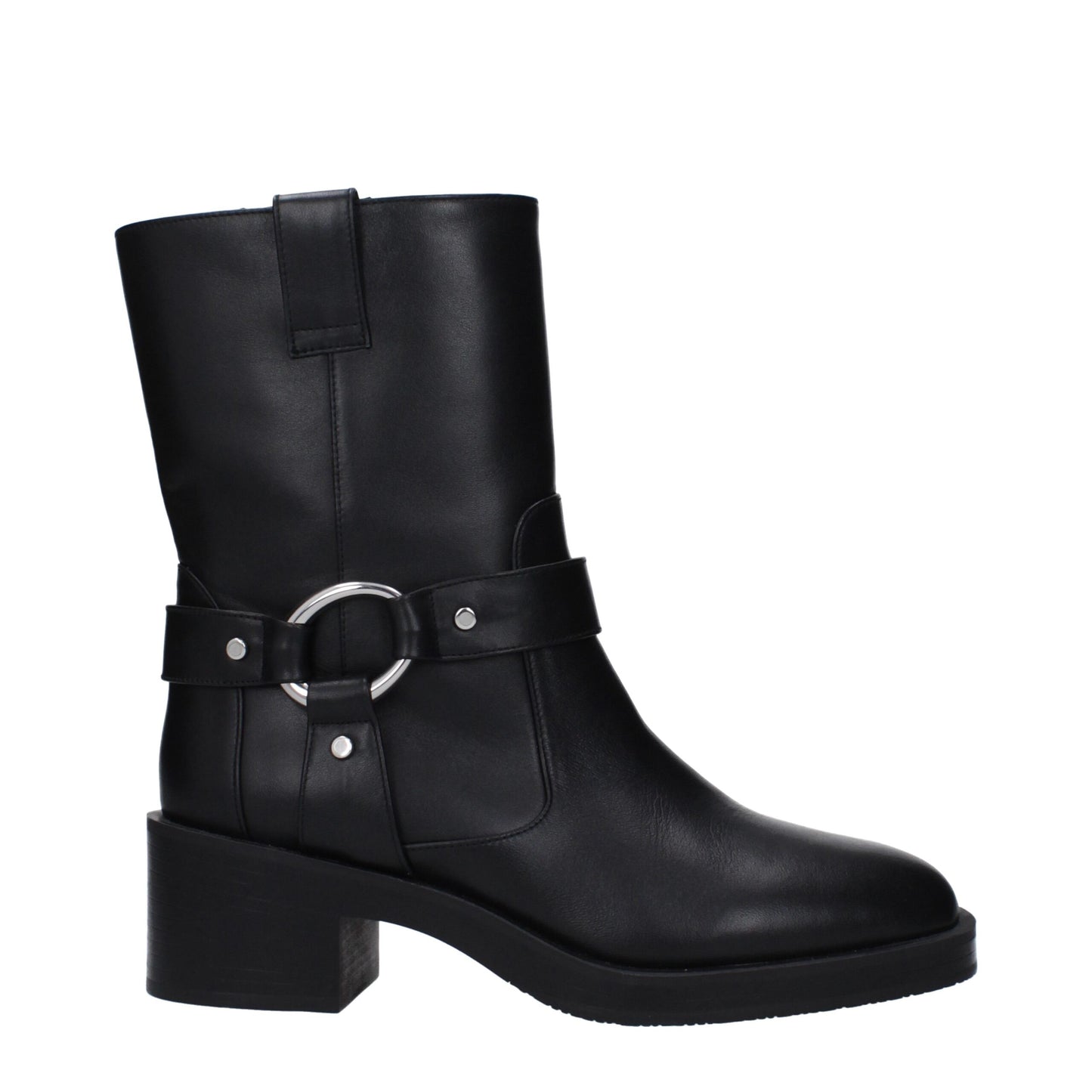 Stuart Weitzman Black Leather Ankle Boots