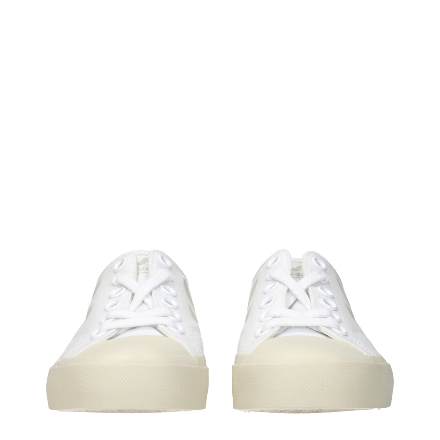 Veja White Fabric Low Top Sneakers