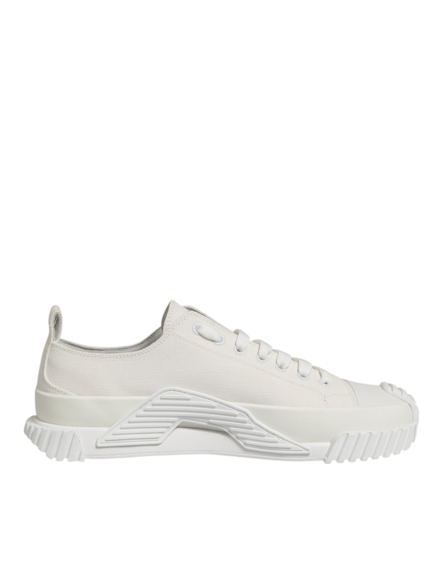 Dolce & Gabbana White Cotton NS1 Low Top Sneaker Shoes