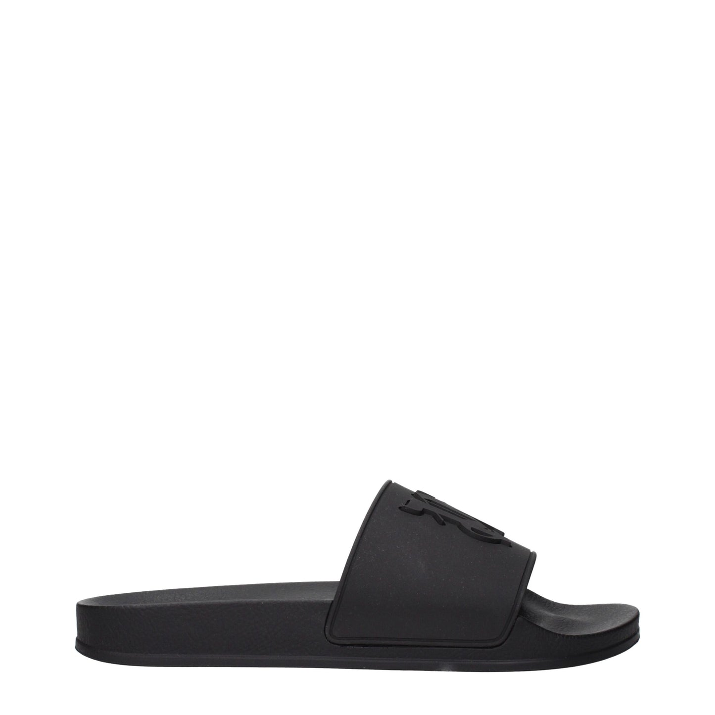 Palm Angels Black Cotton Slippers