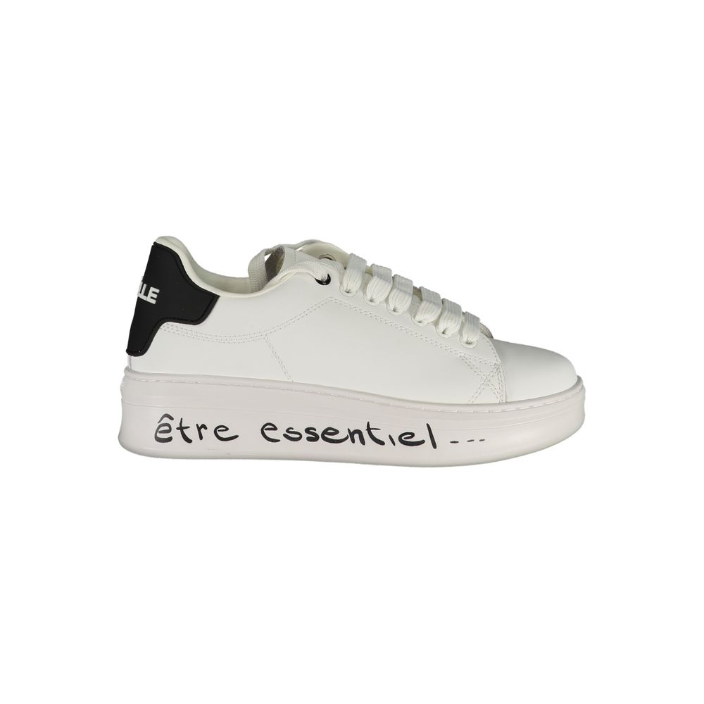 Gaelle Paris "Bianco Polyurethane Women Sneaker"