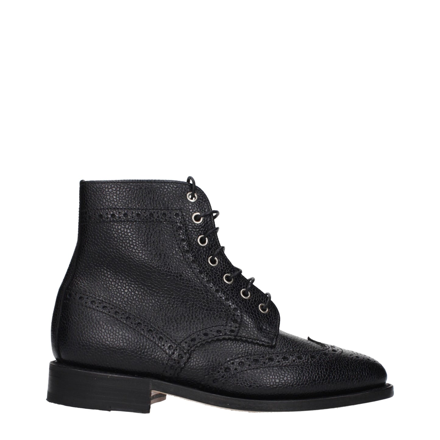 Thom Browne Black Leather Ankle Boots