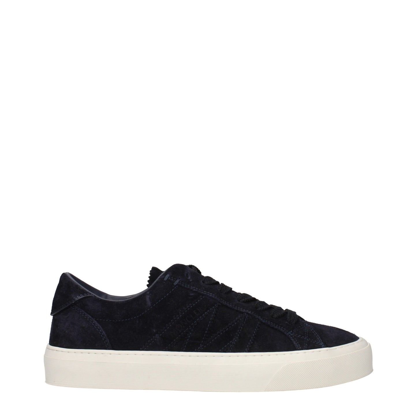 Moncler Blue Leather Low Top Sneakers