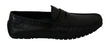 Dolce & Gabbana Black Lizard Leather Flat Loafers Shoes