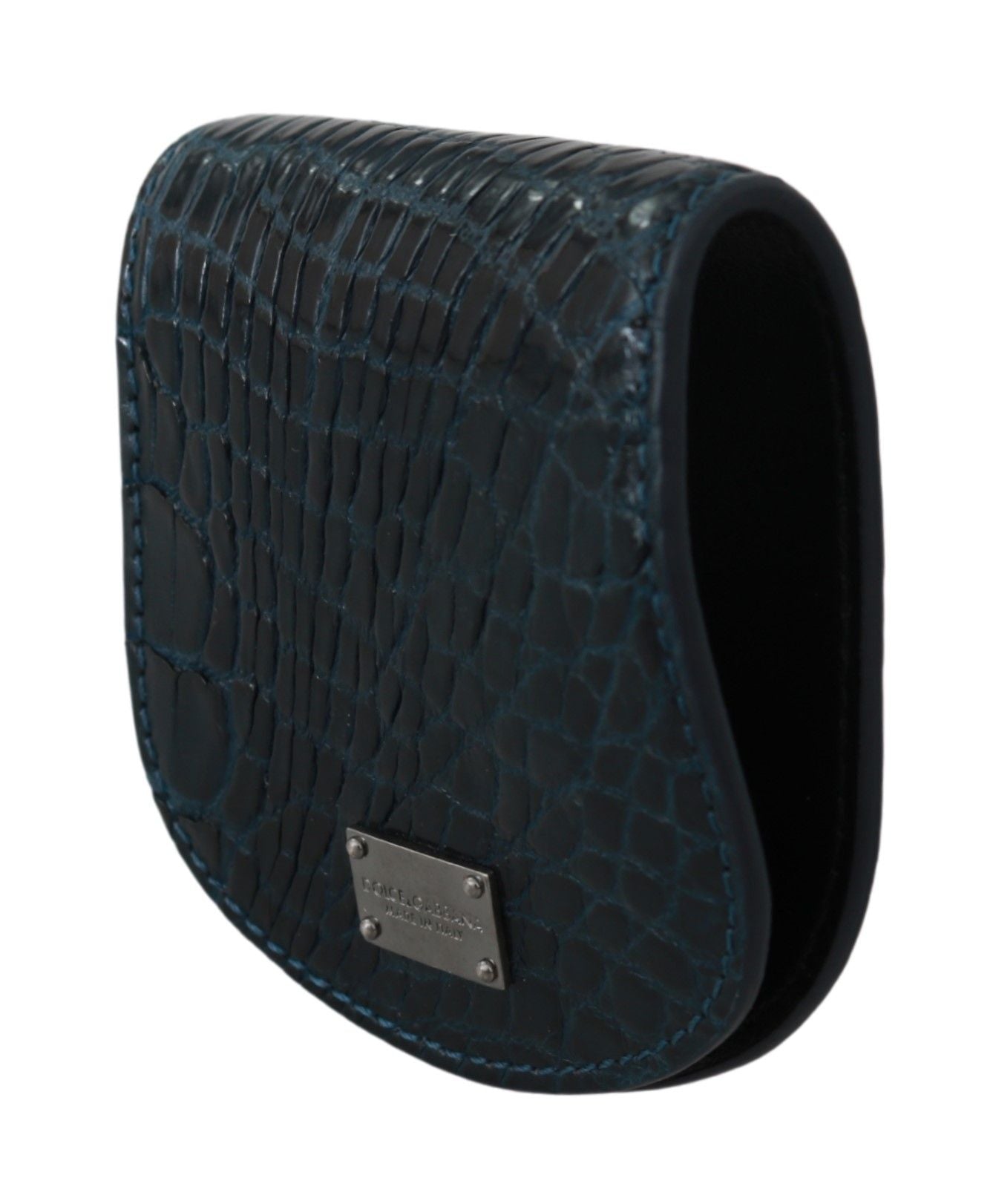 Dolce & Gabbana Blue Exotic Skins Cm Case Holder Pocket