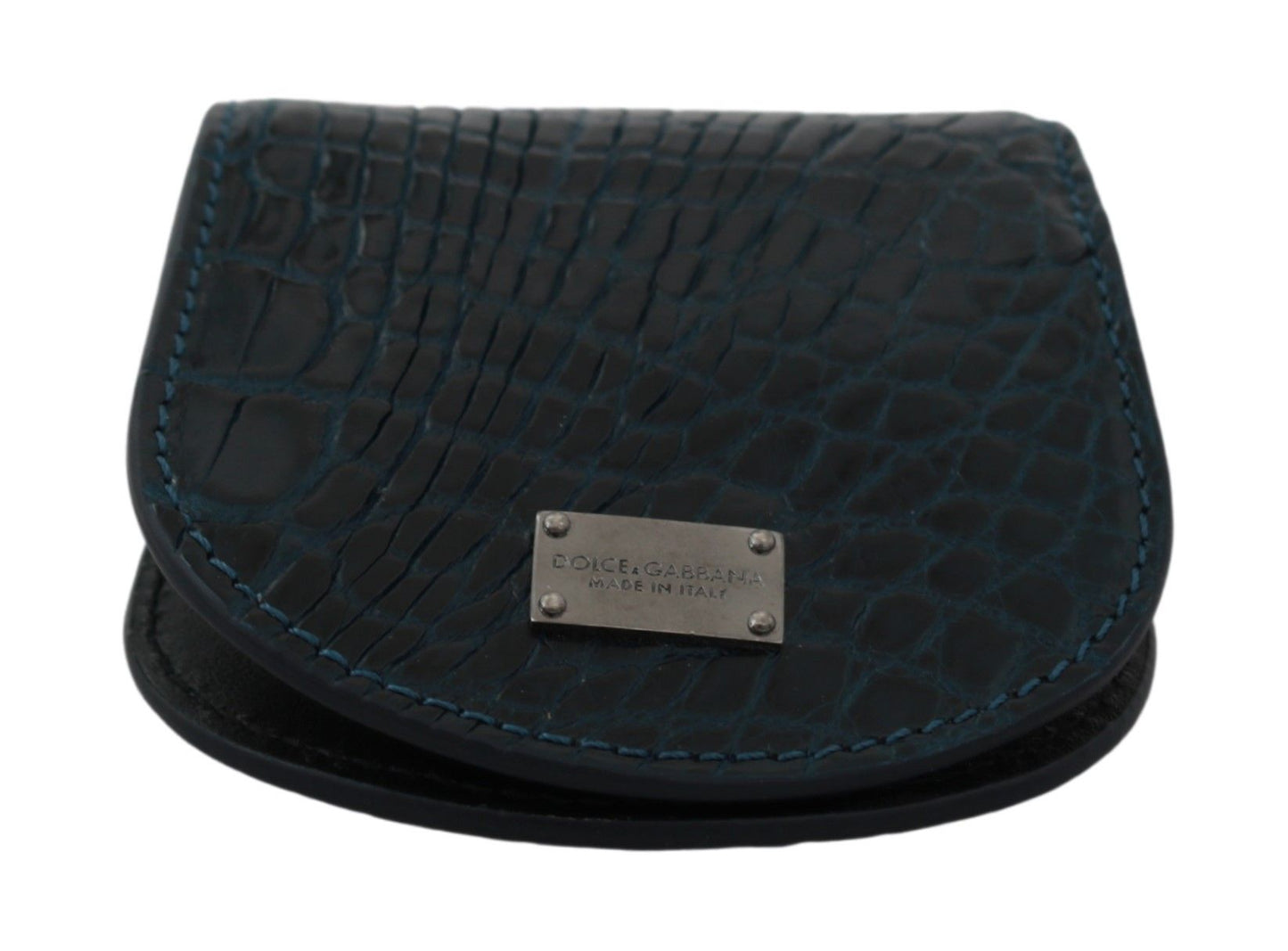 Dolce & Gabbana Blue Exotic Skins Cm Case Holder Pocket