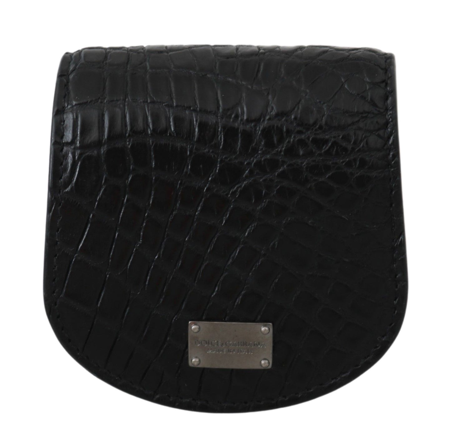 Dolce & Gabbana Black Exotic Skin Pocket Cm Case Holder