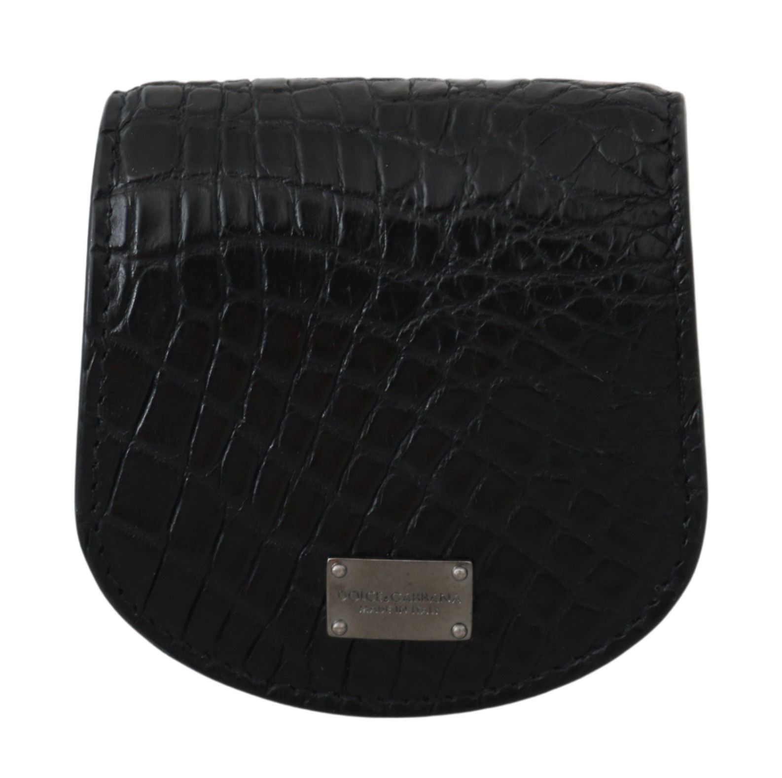 Dolce & Gabbana Black Exotic Skin Pocket Cm Case Holder
