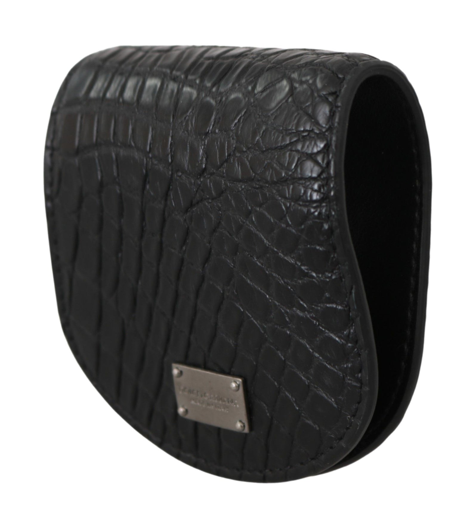 Dolce & Gabbana Black Exotic Skin Pocket Cm Case Holder