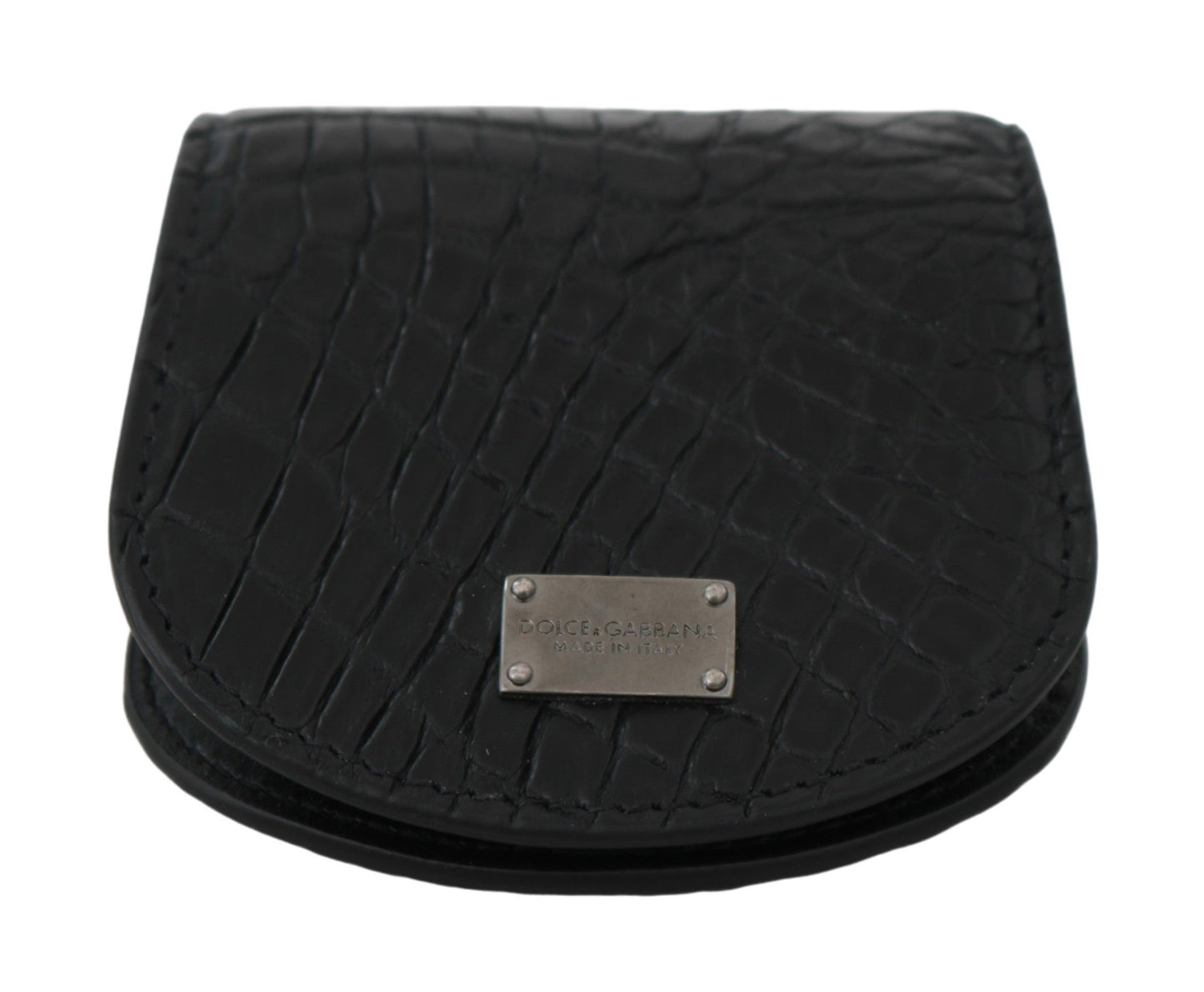 Dolce & Gabbana Black Exotic Skin Pocket Cm Case Holder