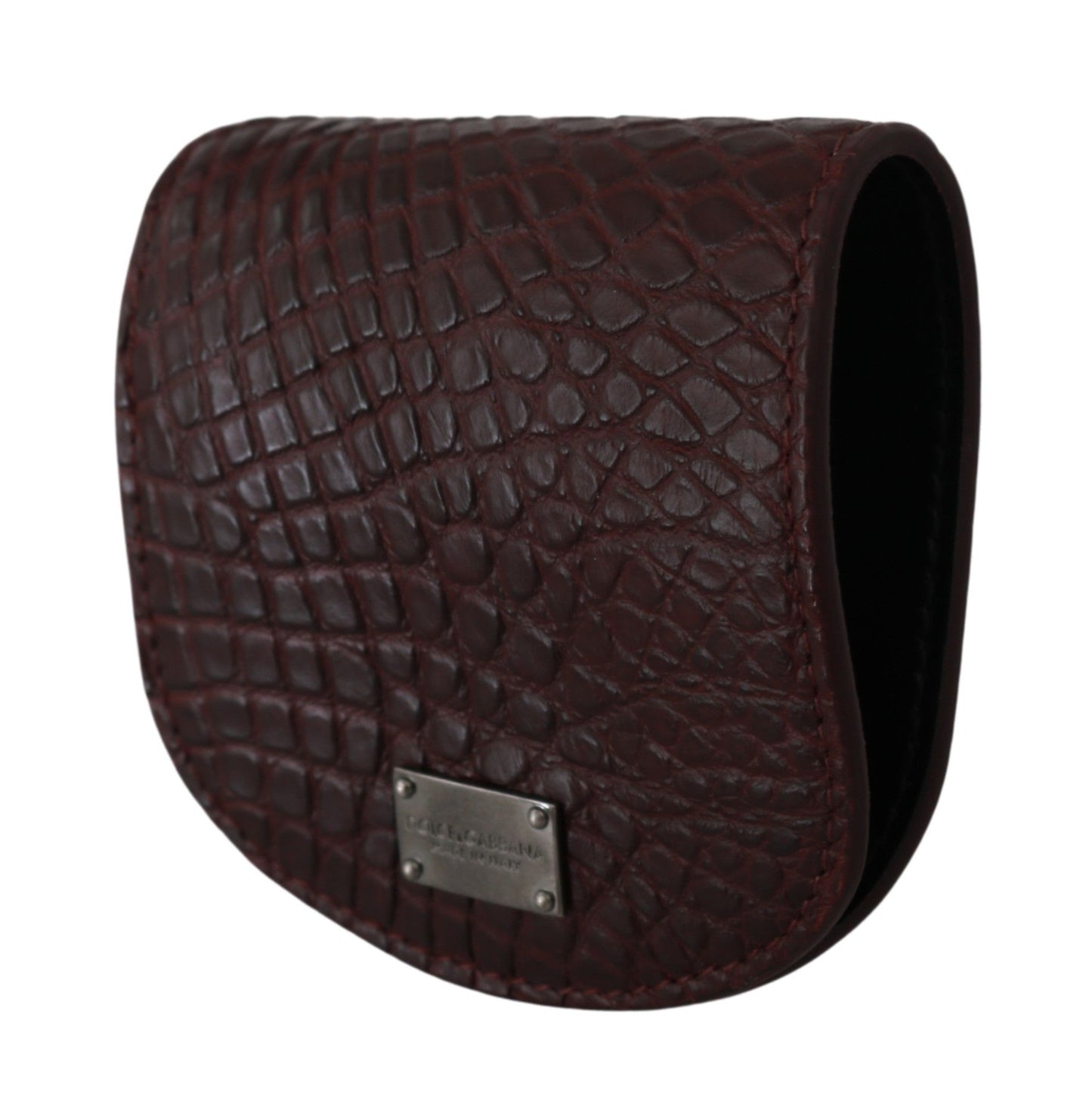 Dolce & Gabbana Brown Exotic Skin Pocket Cm Case Holder