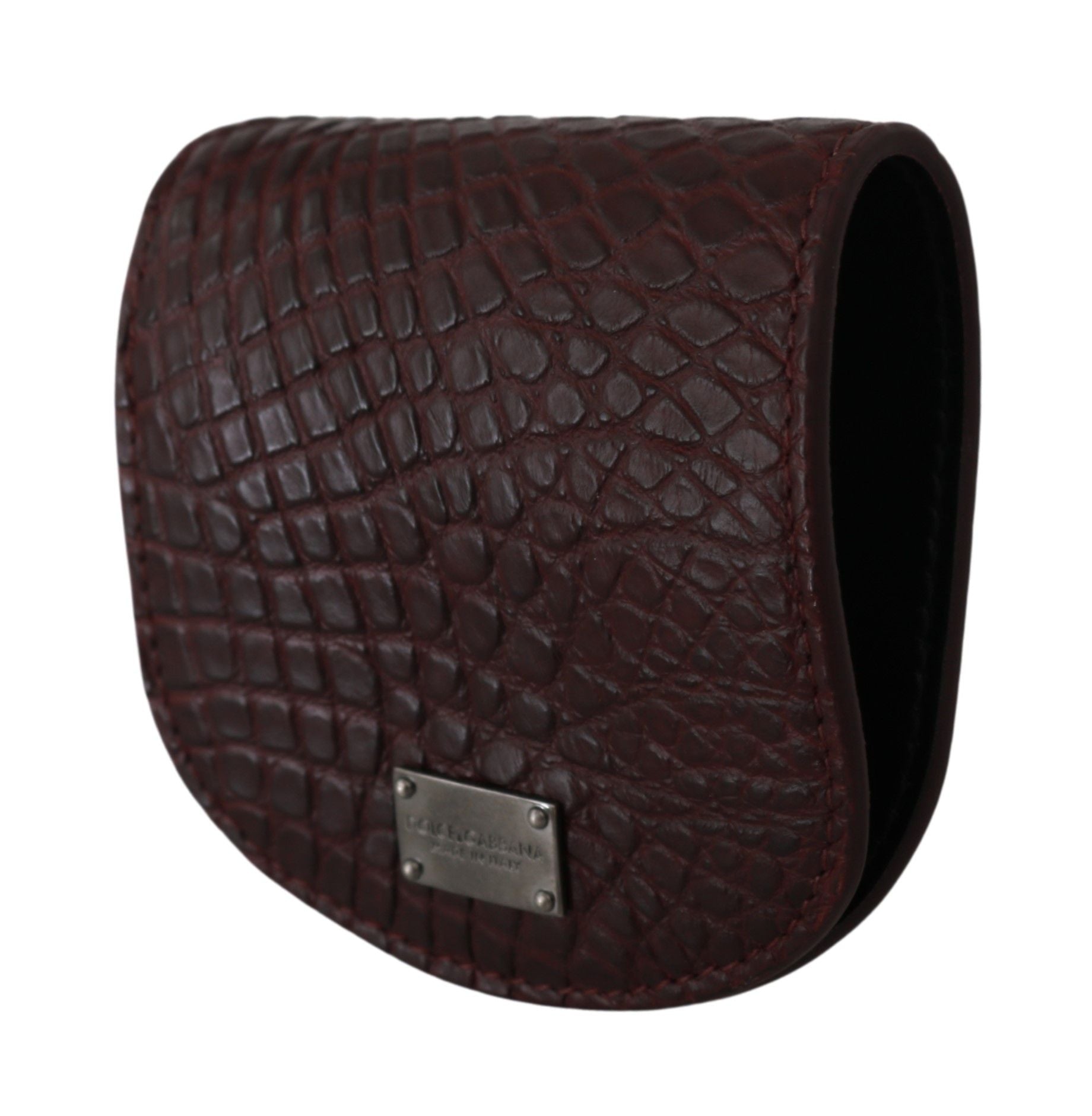 Dolce & Gabbana Brown Exotic Skin Pocket Cm Case Holder