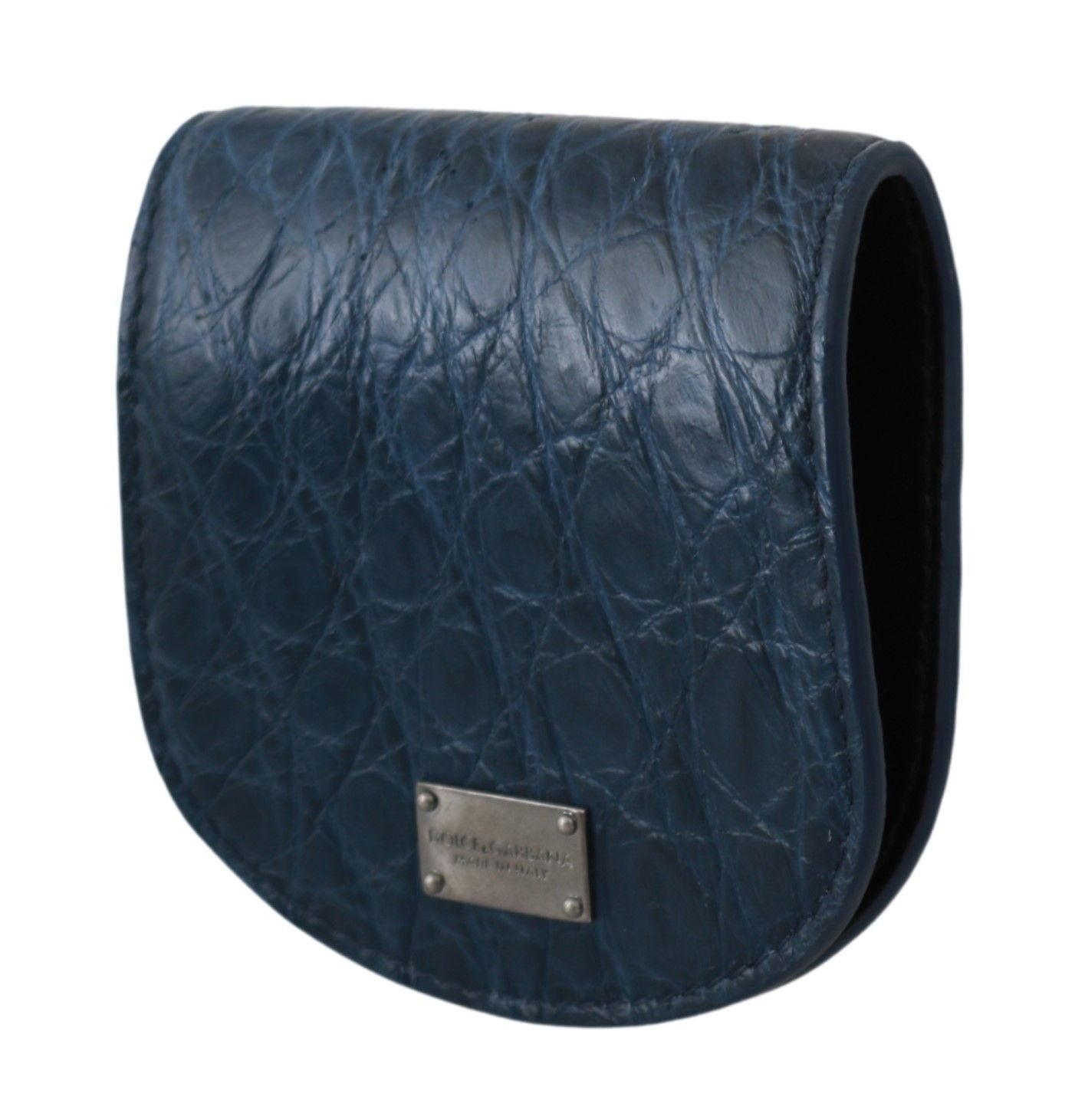 Dolce & Gabbana Blue Holder Pocket Wallet Blue Exotic Skin Cm Case