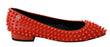 Philipp Plein Orange Leather Ballerina WHAT I DO Flats Shoes