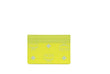 MCM Spectrum Diamond Mini Neon Yellow Visetos Leather Card Case Holder Wallet