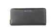 Michael Kors Jet Set Travel Large Black Pebble Leather Continental Wrist Wallet