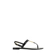 Saint Laurent Black Calf Leather Bos Taurus Sandals