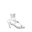 The Attico Silver Calf Leather Bos Taurus Flip-Flop Sandals