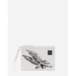 Lanvin White Leather Men Pouch Wallet