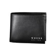 Guess Jeans Chic Black Leather Dual-Compartment Wallet