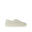 Bottega Veneta White Calfskin Low Top Sneakers
