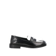 The Attico Black Leather Slip-On Loafers