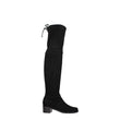 Stuart Weitzman Black Leather Over The Knee