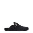 Isabel Marant Black Leather Slippers Sandals