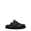 Isabel Marant Black Leather Slippers