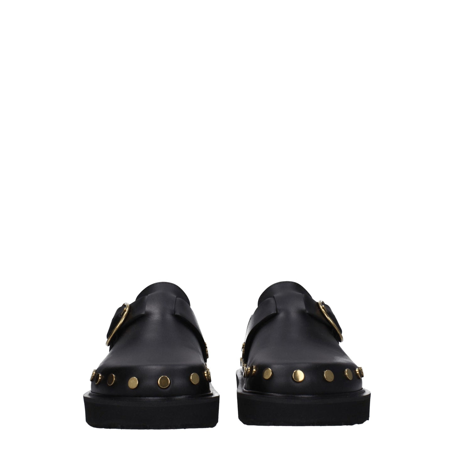 Isabel Marant Black Leather Slippers