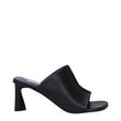 Stella McCartney Black Leather Stiletto Heels Sandals