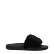 Givenchy Black Cotton Slippers