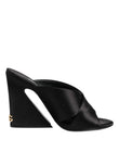 Dolce & Gabbana Black Logo KEIRA Satin Slides Sandals Shoes