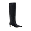 Staud Black Calf Leather Bos Taurus High Heel Boots
