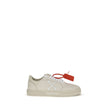 Off-White Beige Leather Low Top Sneakers