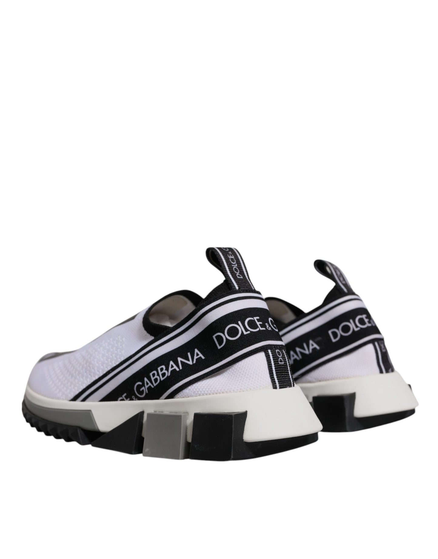 Dolce & Gabbana Black White Slip On Sorrento Sneakers Shoes