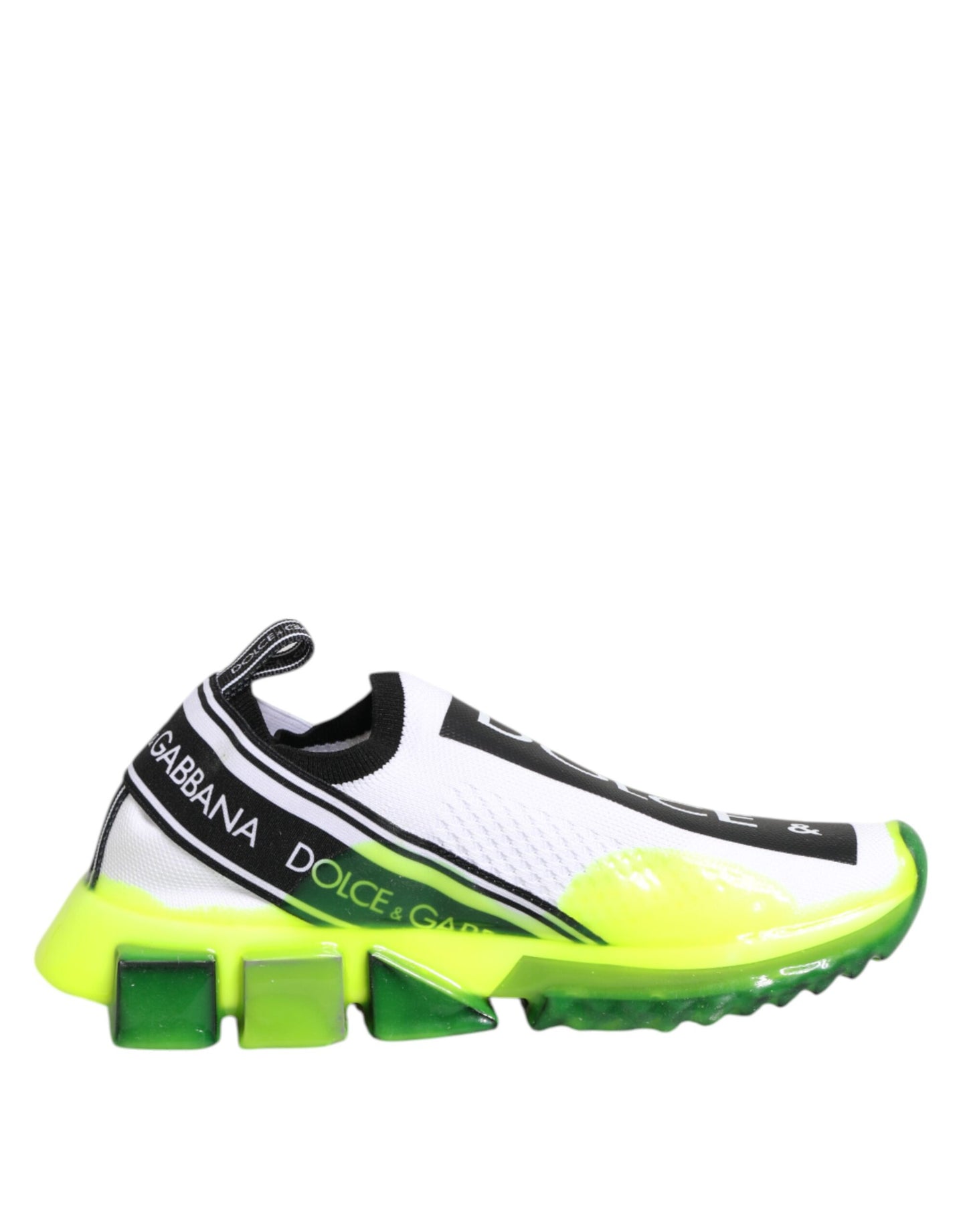 Dolce & Gabbana Black White Slip On Sorrento Sneakers Shoes