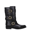 Celine Black Leather Flat Boots