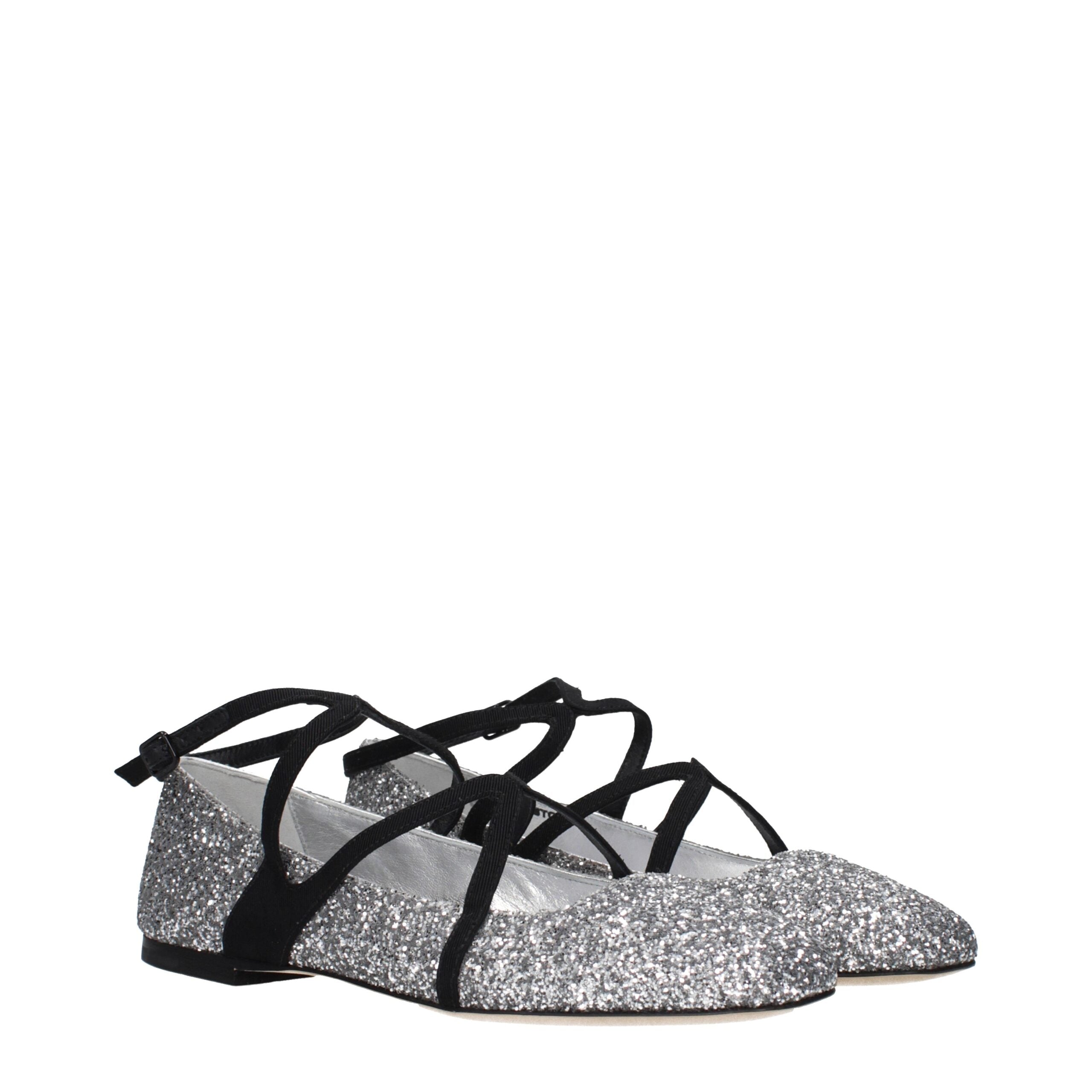 Jimmy Choo Gray Plastic Ballet Flats