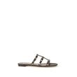 Valentino Garavani Brown Calf Leather Bos Taurus Sandals