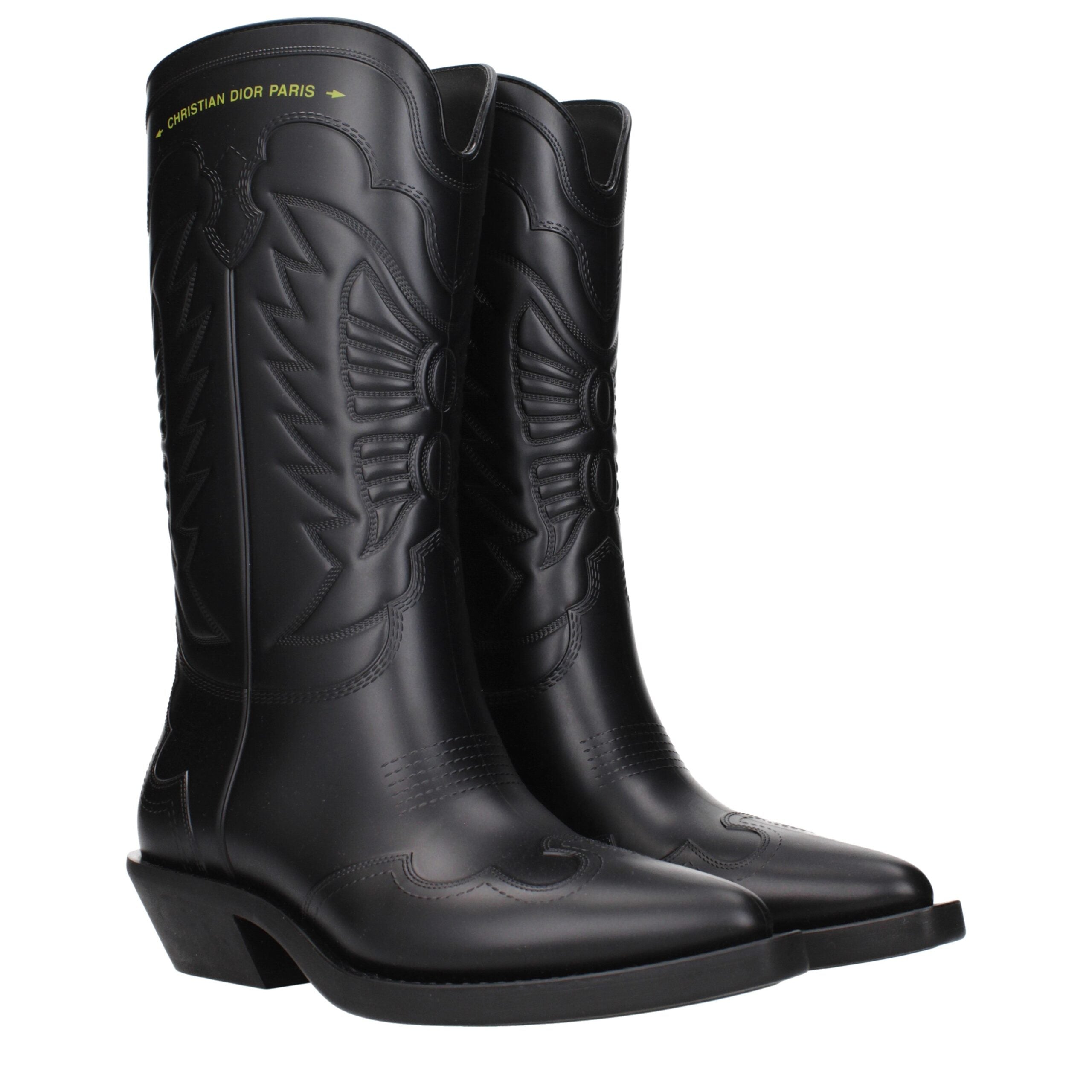 Christian Dior Black Leather Ankle Boots