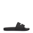 Palm Angels Black Cotton Slippers