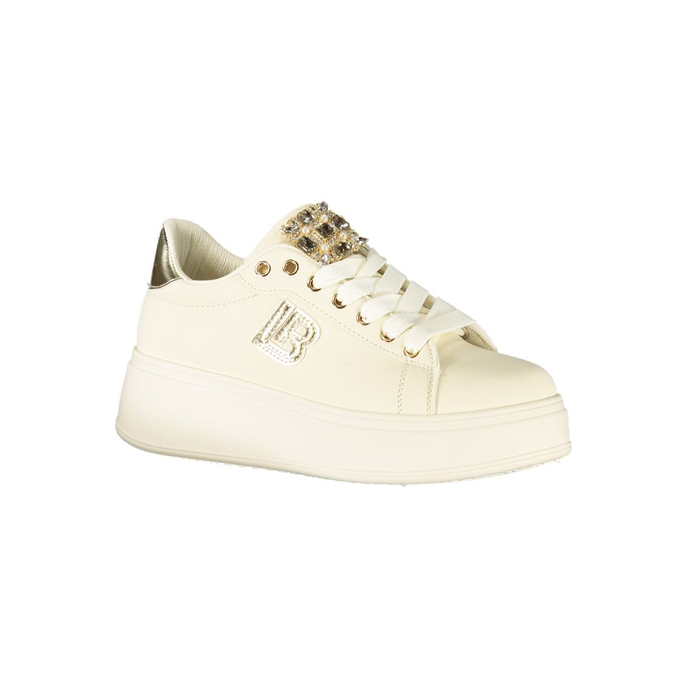Laura Biagiotti Beige Polyurethane Women Sneaker