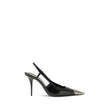 Saint Laurent Black Calf Leather Bos Taurus High Heel Pumps